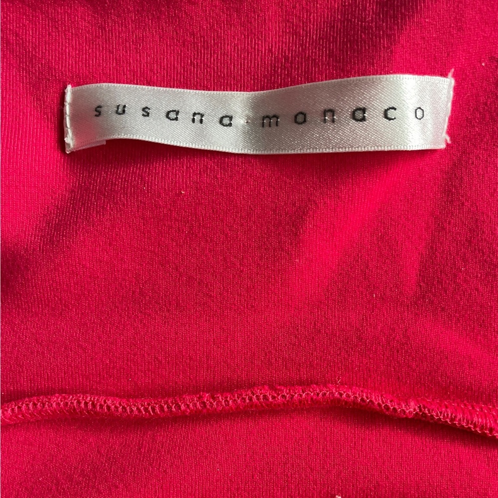 EUC- Susana Monaco Fuchsia Pleated SleevelessTank Dress- Size Small - Picture 3 of 5